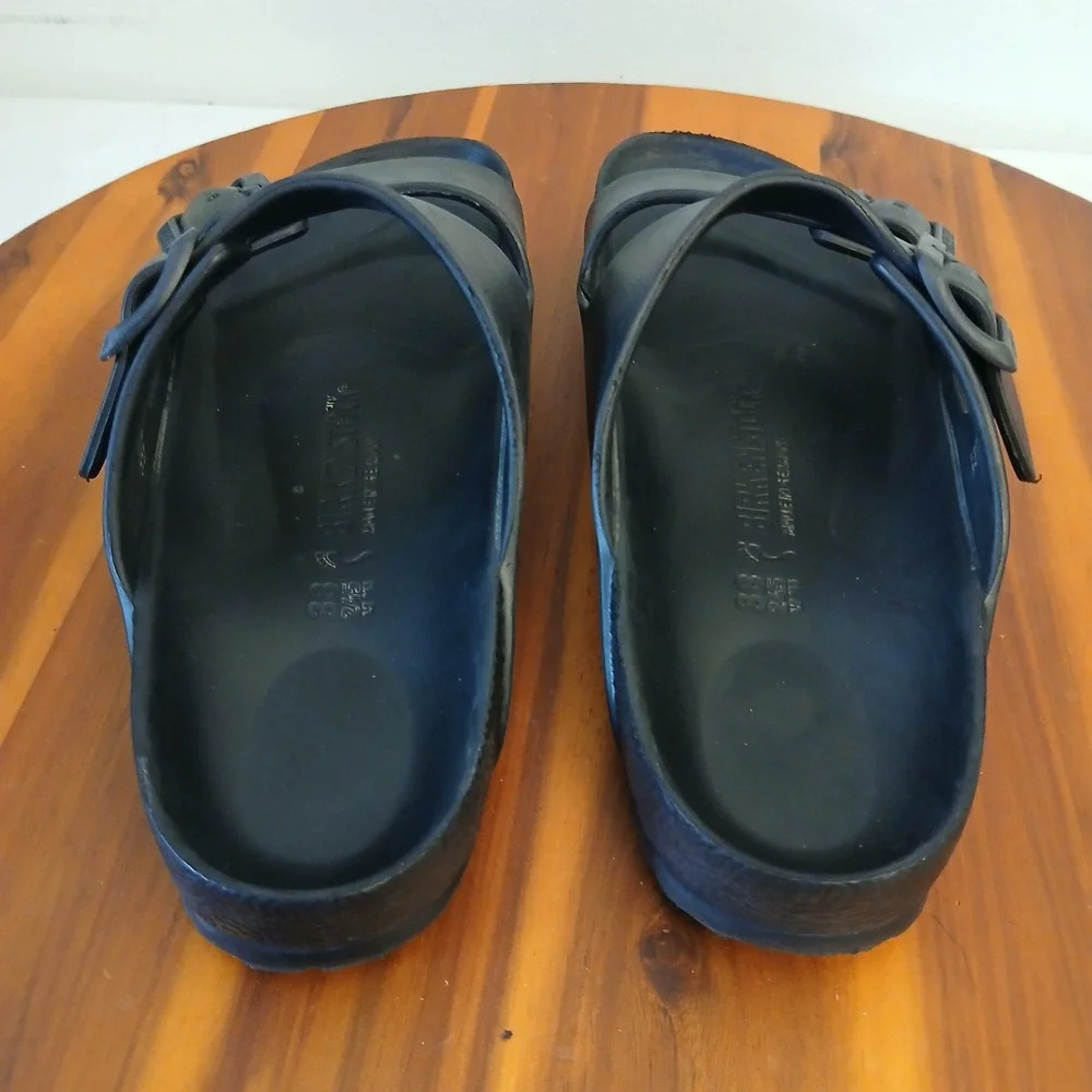 Birkenstock Arizona EVA Sandal Mens Size 38 Black Double Strap Lightweight 5863_4